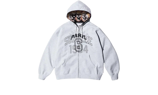 MM6 Maison Margiela Zip Up Hooded Sweatshirt Ash Grey