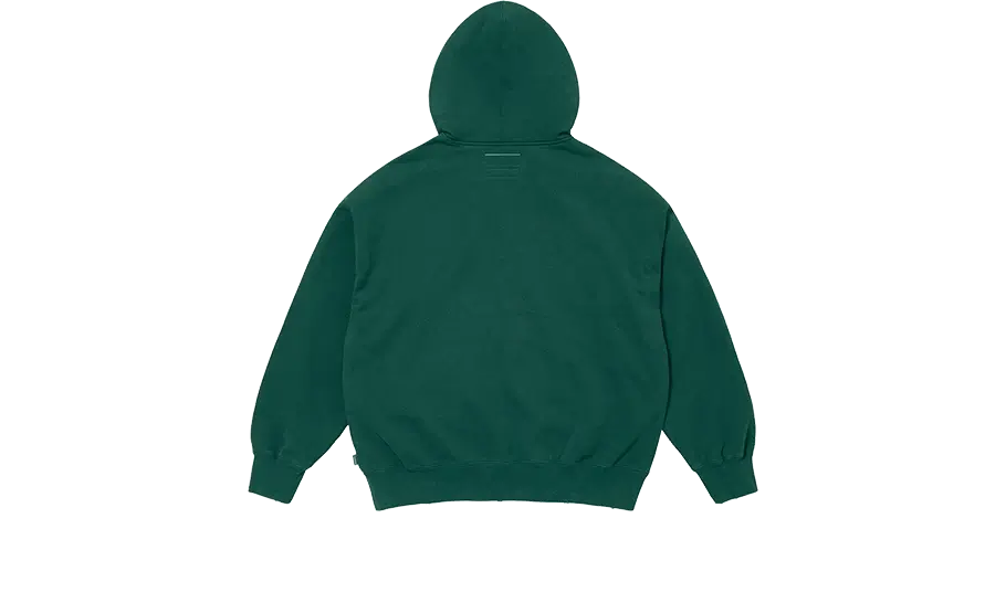 MM6 Maison Margiela Zip Up Hooded Sweatshirt Green