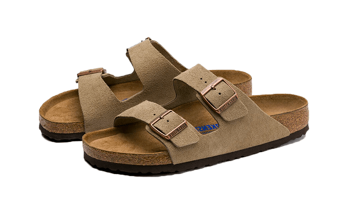 Arizona Suede Leather Soft Footbed Taupe