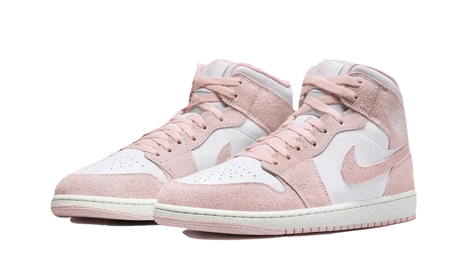 Air Jordan 1 Mid Pink Suede