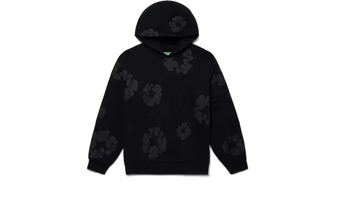 Cotton Wreath Hoodie Black Monochrome