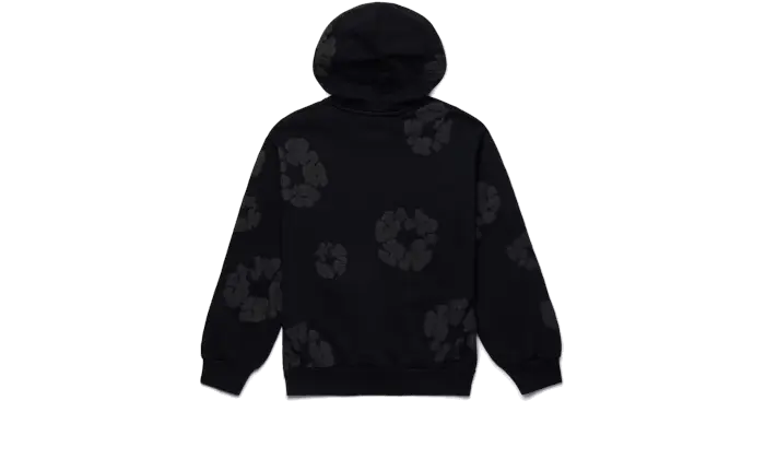 Cotton Wreath Hoodie Black Monochrome