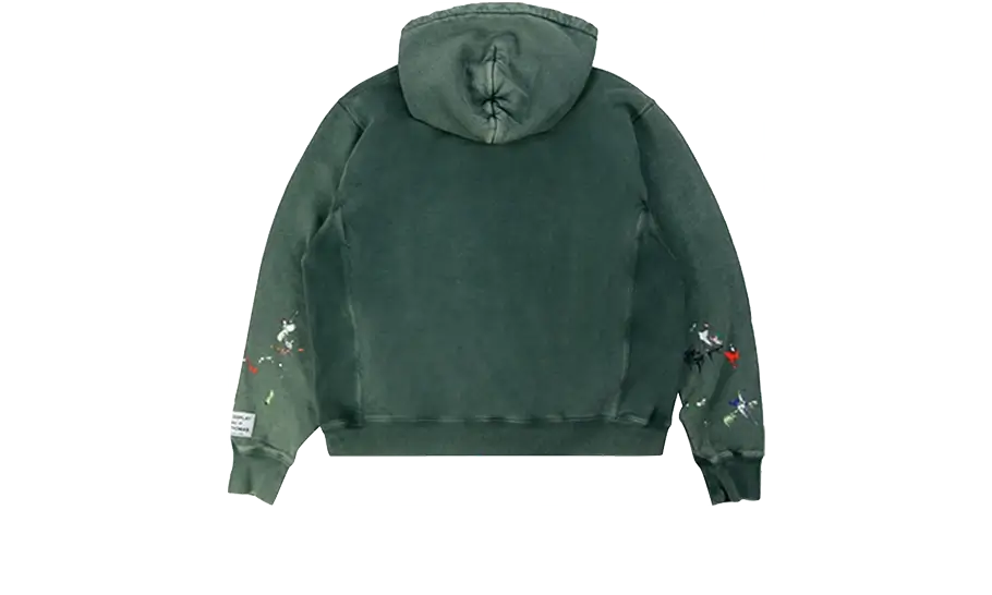 Hoodie Painted Forest Green