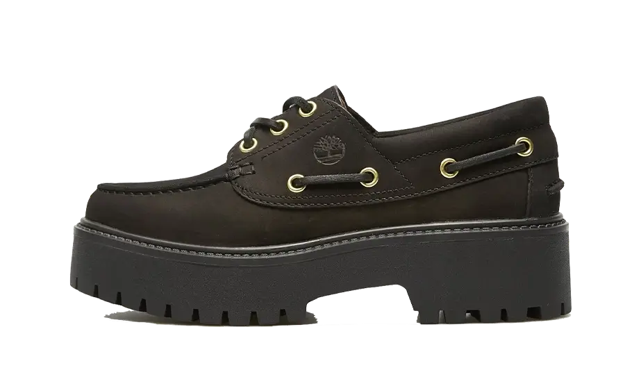 Stone Street Boat Shoe Black