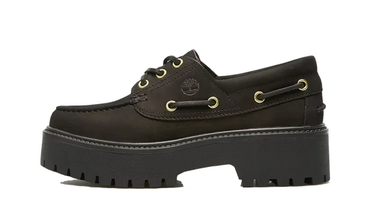 Stone Street Boat Shoe Black