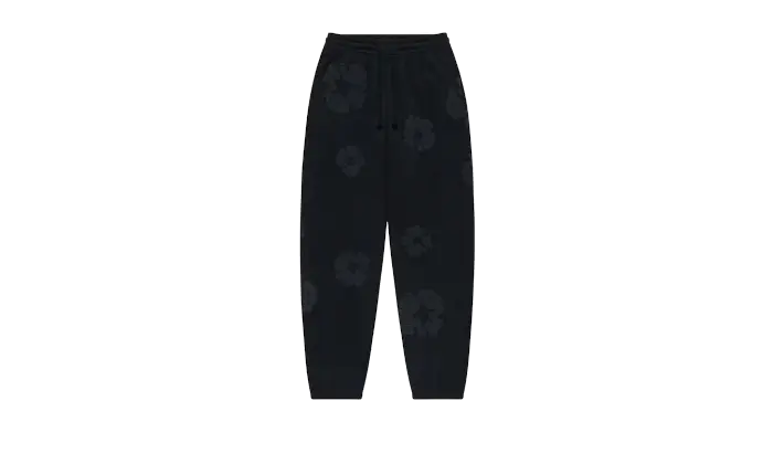 Sweatpant Cotton Wreath Black Monochrome