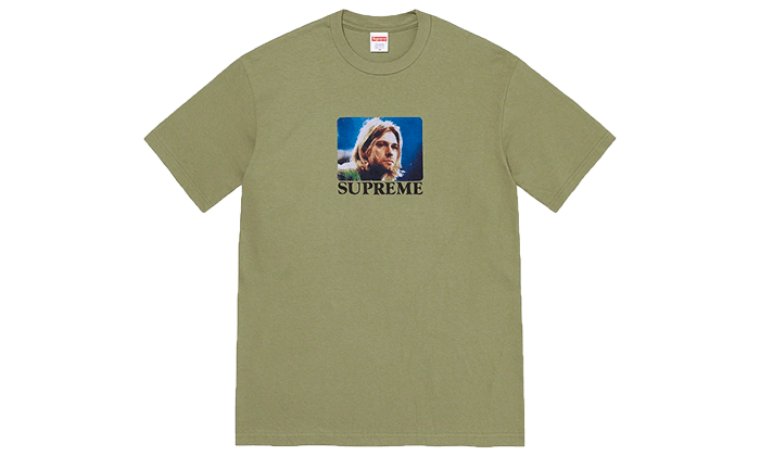 Kurt Cobain Tee Light Olive