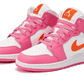 Air Jordan 1 Mid Pinksicle Safety Orange