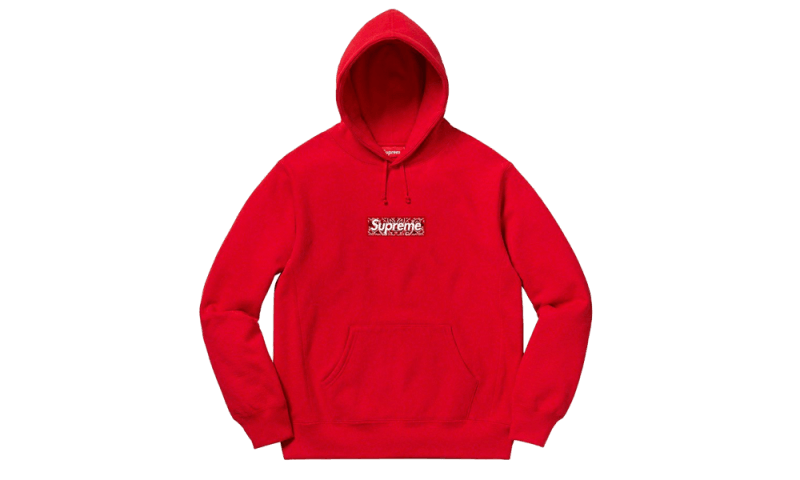 Bandana Box Logo Hooded Sweatshirt Red