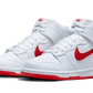 Dunk High White Picante Red
